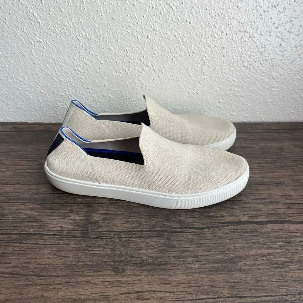 Rothy's The Original Slip On Sneaker Tan Sand Knit Shoes Womens Size 10